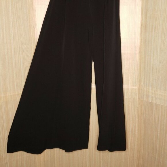 Fashion Nova For Cardi B Womens NWOT Black Super Wide Leg Pants Small - Picture 3 of 9